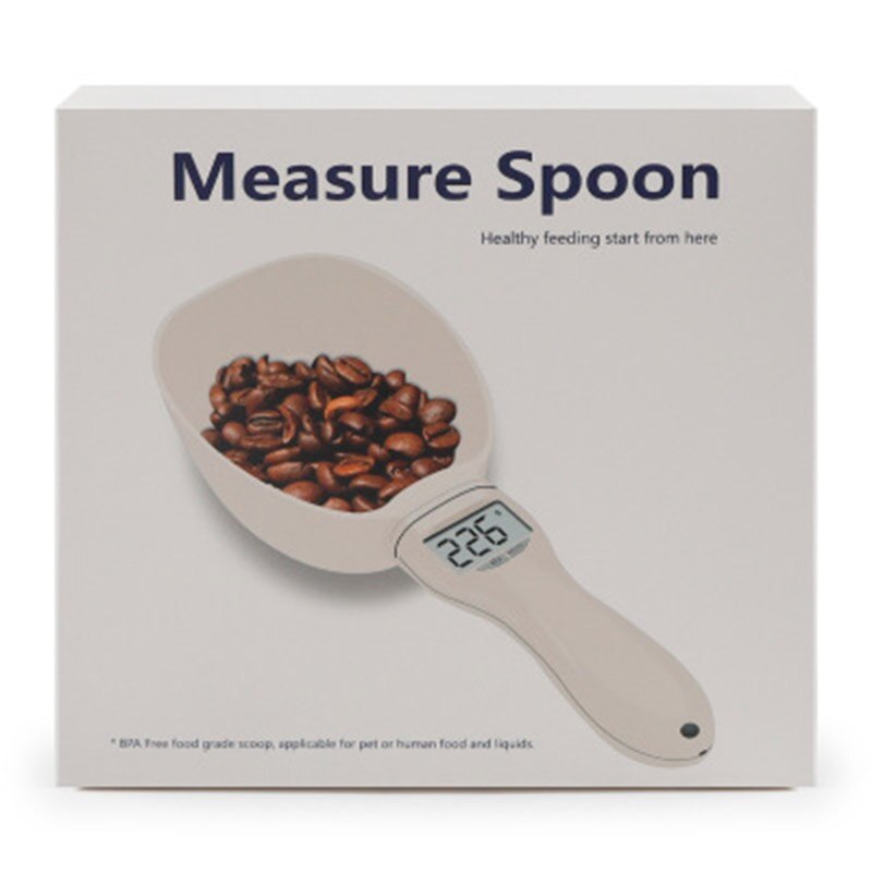 Pet Feeding Weighing Spoon -  with clear LCD and detectable scoop