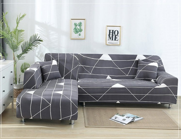 L-Shaped Sofa Cover – Stretchable Sectional Couch Protector