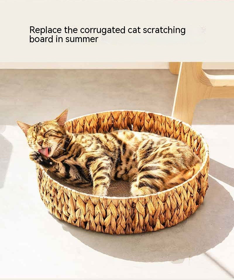 Cat Scratch Board Winter Rattan Warm Cat Nest