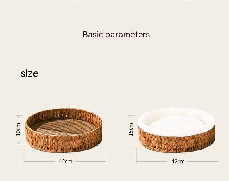 Cat Scratch Board Winter Rattan Warm Cat Nest