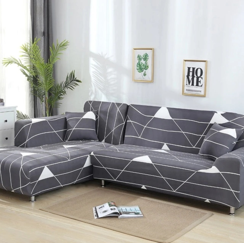 L-Shaped Sofa Cover – Stretchable Sectional Couch Protector