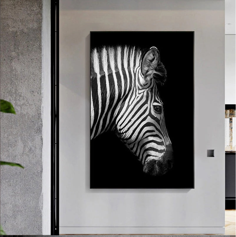 Black & White Zebra Print – Canvas Wall Art for the Home