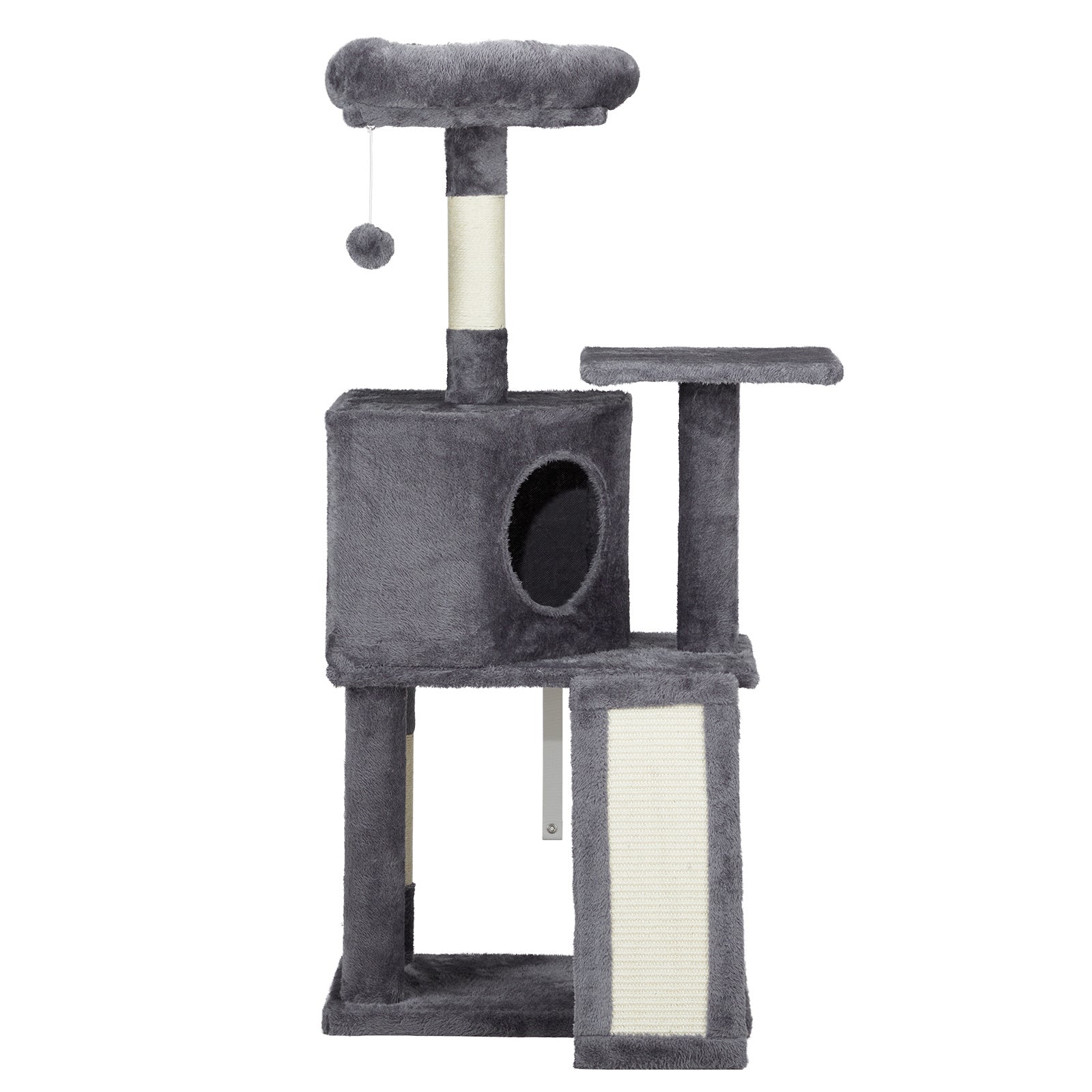 Dark Grey Cat Tree – 47" Trapezoid Climber & House