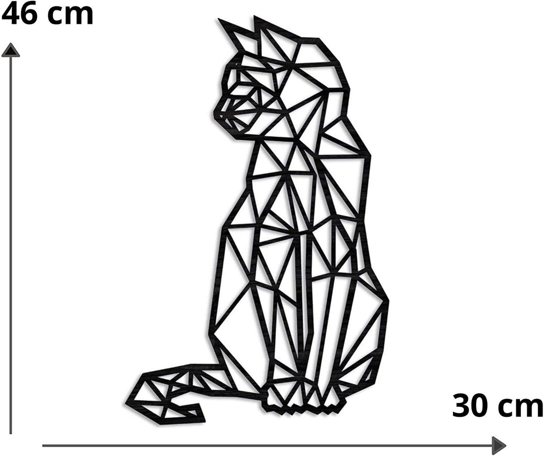 Handcrafted Metal Cat Wall Art – Elegant Home Decor Piece
