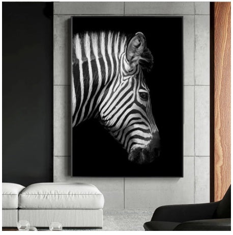 Black & White Zebra Print – Canvas Wall Art for the Home