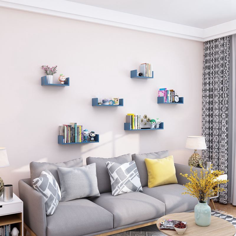 Wooden Wall Display – Hanging Shelves for Living Room Decor