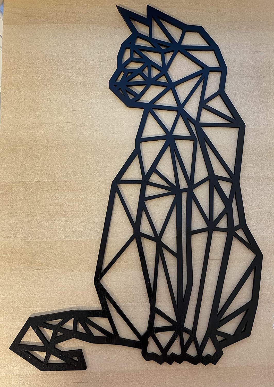 Handcrafted Metal Cat Wall Art – Elegant Home Decor Piece