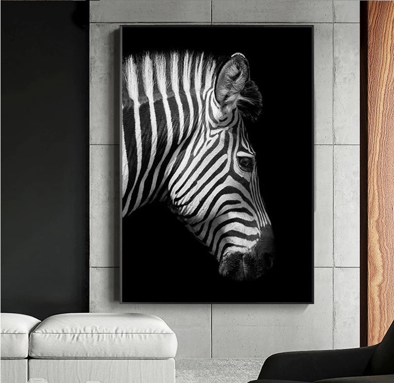Black & White Zebra Print – Canvas Wall Art for the Home