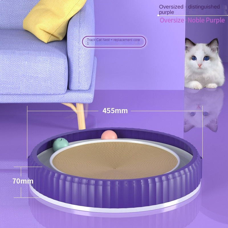 Round Cat Scratching Board – Anti-Scratch Furniture Guard