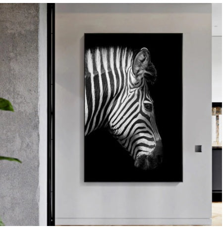 Black & White Zebra Print – Canvas Wall Art for the Home