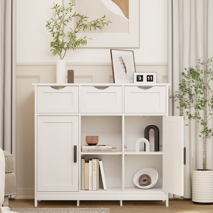 White Cabinets with Drawers & Shelves – Home Decor Furniture