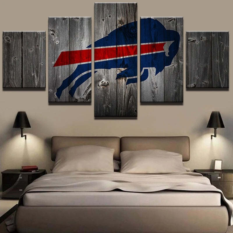 Buffalo Bills Barnwood Canvas Wall Art – Rustic Home Décor
