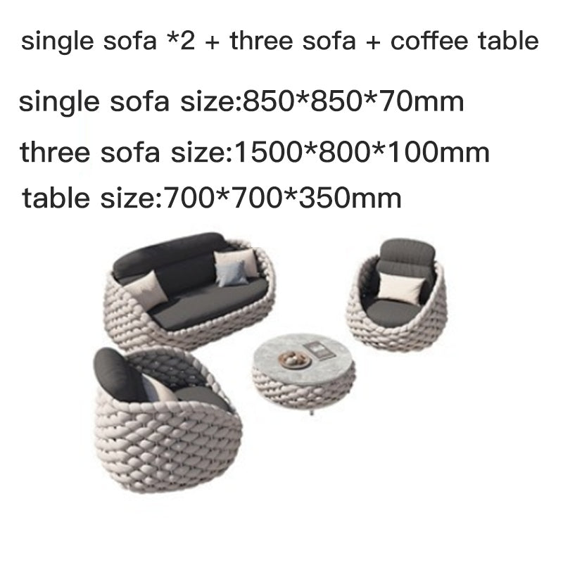 Outdoor Patio Lounge Set – Sofa & Coffee Table Combo Set