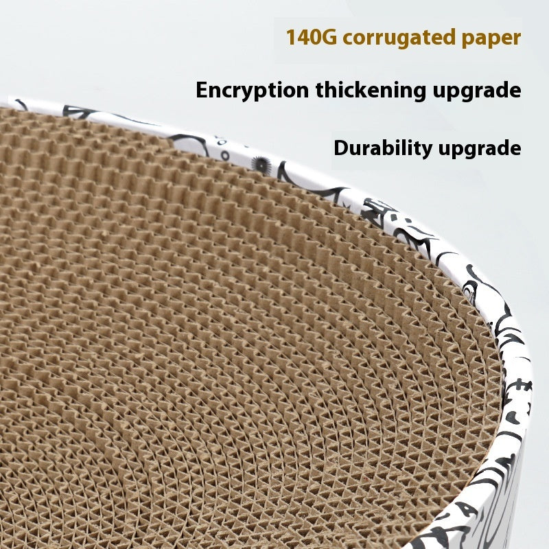 Oval Cat Scratcher Nest – Corrugated Cardboard Toy