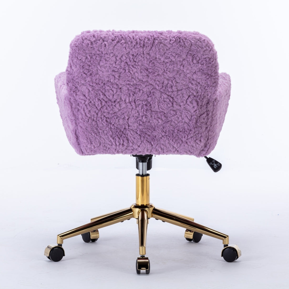 A&A Velvet Office Chair – With Artificial Rabbit Hairs & Gold Base